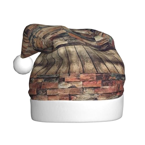 MQGMZ Brick Wall Prtint Unisex Weihnachtsmützen Einzigartige Weihnachtsmütze Erwachsene Xmas Hut Für Neujahr Parteien Liefert von MQGMZ