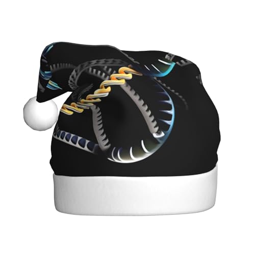 MQGMZ DNA Kette Fotos Drucken Weihnachtsmützen Humorvolle Weihnachtsmütze Unisex Xmas Hut Für Dekoration Neujahr Partys von MQGMZ