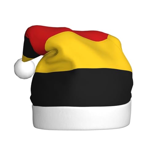 MQGMZ Deutschland-Flaggen-Druck, lustige Weihnachtsmütze, Weihnachtsmannmütze, festliche Partys, Erwachsene, Weihnachtsmütze für Urlaub, Neujahr von MQGMZ