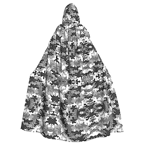 MQGMZ Digitaler Camouflage-Aufdruck, Erwachsenen-Umhang, langer Umhang, Kapuzenpullover, für Weihnachten, Halloween, Cosplay, Kostüme, 147,3 cm von MQGMZ