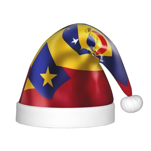 MQGMZ Flagge von Venezuela Druck Weihnachtsmütze Urlaub Party Supplies - Unisex Nikolausmütze Xmas Hut für Kinder von MQGMZ
