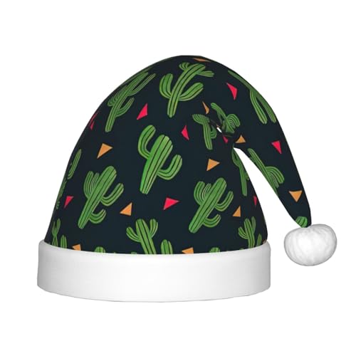 MQGMZ Kaktus-Kunstdruck, Weihnachtsmütze für Kinder, Weihnachtsmannmütze, perfekte Weihnachtsmütze, Urlaubsparty-Zubehör von MQGMZ