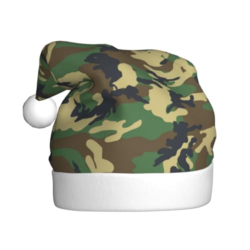 MQGMZ Mqgmzgreen Unisex Weihnachtsmütze mit Militär-Camouflage-Druck, Elfenhüte, Weihnachtsmannmütze, Erwachsene, Weihnachtsmütze für Weihnachtsgeschenke, Dekorationen von MQGMZ