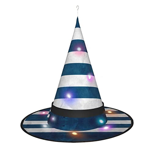 MQGMZ Mqgmzgriechische Flagge, Halloween-LED-Hexenhut, Halloween-Hexen-Kostüm, Zubehör für Cosplay-Gefälligkeiten von MQGMZ