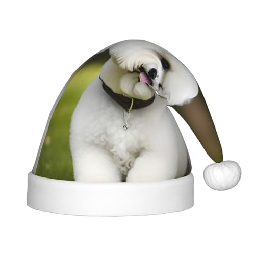 MQGMZ Niedlicher Bichon-Frisé-Hunde-Druck, Weihnachtsmütze für Kinder, Weihnachtsmannmütze, perfekte Weihnachtsmütze, Urlaubsparty-Zubehör MQGMZ Niedlicher Bichon-Frisé-Hunde-Druck, Weihnachtsmütze für Kinder, Weihnachtsmannmütze, perfekte Weihnachtsmütze, Urlaubsparty-Zubehör von MQGMZ