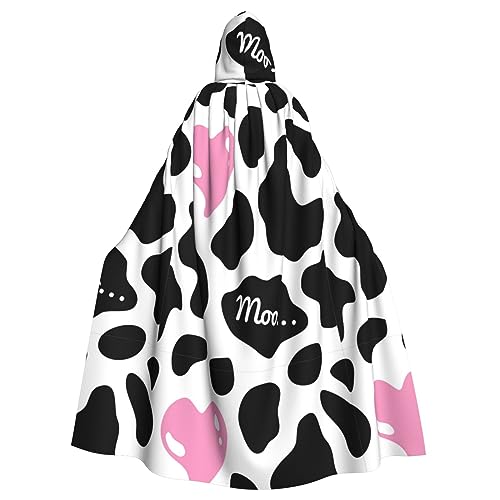 MQGMZ Schwarz weiße Milch Kuh Druck Mantel mit Kapuze Halloween Mantel mit Kapuze Erwachsene Frauen - Karneval Hexe Vampir Kostüme MQGMZ Schwarz weiße Milch Kuh Druck Mantel mit Kapuze Halloween Mantel mit Kapuze Erwachsene Frauen - Karneval Hexe Vampir Kostüme von MQGMZ