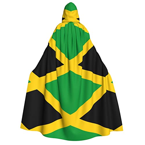 MQGMZ Umhang mit Jamaika-Flagge, unisex, mit Kapuze, Party, Karneval, Vampir-Kostüm, Hexenkostüm, Halloween-Dekoration von MQGMZ