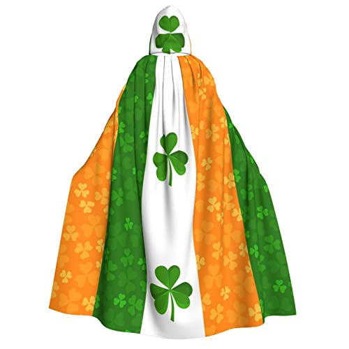 MQGMZ Umhang mit irischer Flagge, Unisex, mit Kapuze, Party, Karneval, Vampir-Kostüm, Hexenkostüm, Halloween-Dekoration von MQGMZ
