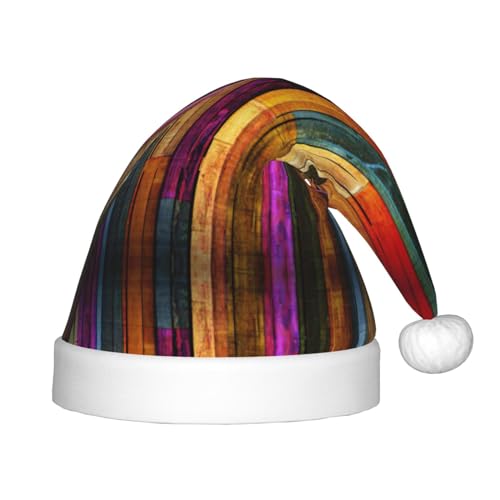 MQGMZ Weihnachtshut aus Holz, bunt, bemalt, für Kinder, Weihnachtsmannmütze für Kinder, perfekt für Weihnachtsfeiern MQGMZ Weihnachtshut aus Holz, bunt, bemalt, für Kinder, Weihnachtsmannmütze für Kinder, perfekt für Weihnachtsfeiern von MQGMZ