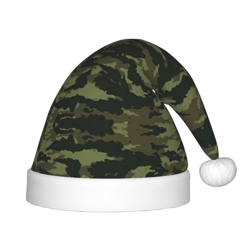 MQGMZ Weihnachtsmütze mit Camouflage-Muster für Kinder, Weihnachtsmannmütze, perfekte Weihnachtsmütze, Urlaubsparty-Zubehör von MQGMZ