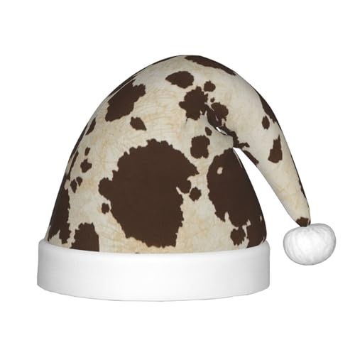 MQGMZ Weihnachtsmütze mit Kuh-Punkten, für Kinder, Weihnachtsmannmütze, perfekte Weihnachtsmütze, Urlaubsparty-Zubehör MQGMZ Weihnachtsmütze mit Kuh-Punkten, für Kinder, Weihnachtsmannmütze, perfekte Weihnachtsmütze, Urlaubsparty-Zubehör von MQGMZ