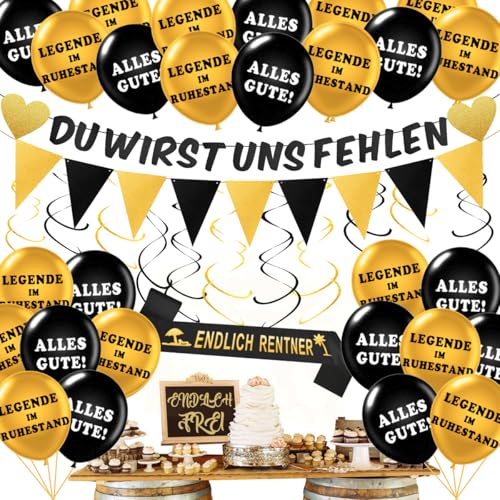 Deko Rente,Du Wirst Uns Fehlen Banner,Ruhestand Deko,Rente Girlande,Deko Zum Renteneintritt,Alles Gute Zum Ruhestand,Rentner Deko,Du Wirst Uns Fehlen Deko Deko Rente,Du Wirst Uns Fehlen Banner,Ruhestand Deko,Rente Girlande,Deko Zum Renteneintritt,Alles Gute Zum Ruhestand,Rentner Deko,Du Wirst Uns Fehlen Deko von MQIAN