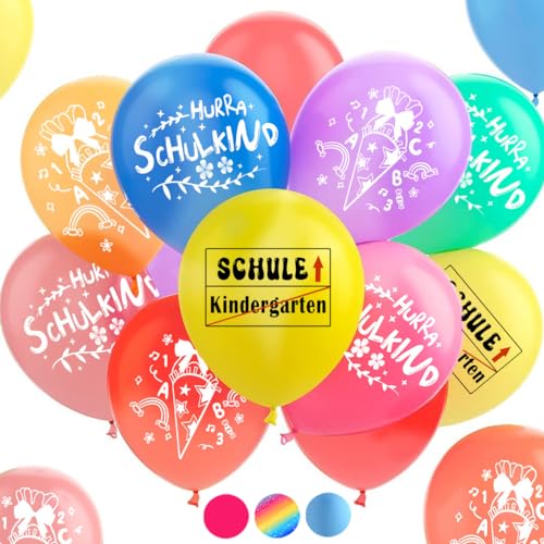 Einschulung Deko Ballons, 25 Stück Schulanfang Schulstart Schulkind Schuleinführung Deko Ballons, 2025 Einschulung Party Dekoration Farbmix Junge Mädchen Einschulung Deko Ballons, 25 Stück Schulanfang Schulstart Schulkind Schuleinführung Deko Ballons, 2025 Einschulung Party Dekoration Farbmix Junge Mädchen von MQIAN