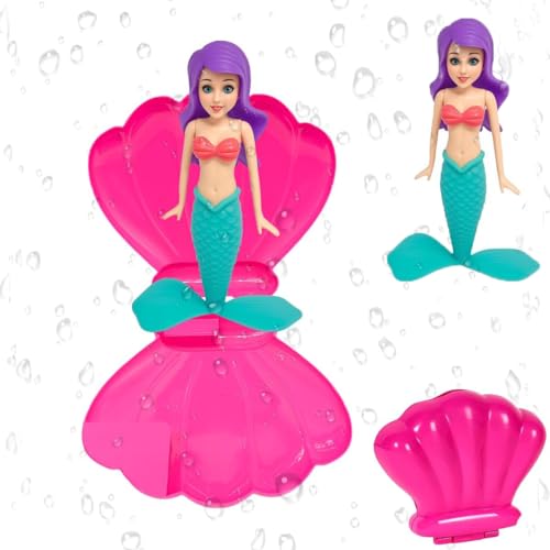 Meerjungfrau Pool Spielzeug, Pool Spielzeug Muschel mit Meerjungfrau, Mermaid Toy Pool, Muschel Meerjungfrau Princess Pool, Mermaid Shell Pool Toy, Pool Zubehör Spaß Kinder von MQIAN