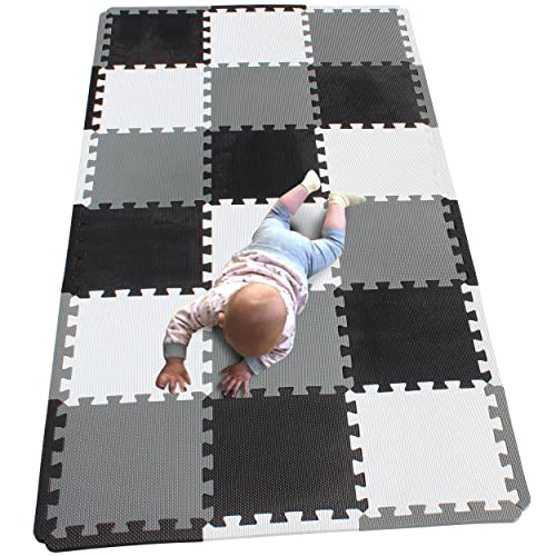 MQIAOHAM 18 Pieces krabbeldecke wasserdicht Teppich Kinder Matte für Baby Puzzle Boden matten Play Gym puzzlematten spielmatten Schaum CDW101104112XZ301018 von MQIAOHAM