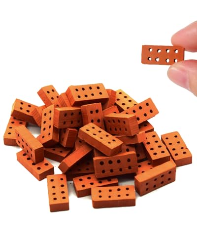 MQLSAERI 100 Stück Mini Ziegel Miniatur Ziegel Gebäude Ziegelsteine Mini Modellziegel für DIY Bauen Puppenhaus Garten Ornament Haus Spielzeug Deko, 0,79 x 0,39 x 0,2 Zoll MQLSAERI 100 Stück Mini Ziegel Miniatur Ziegel Gebäude Ziegelsteine Mini Modellziegel für DIY Bauen Puppenhaus Garten Ornament Haus Spielzeug Deko, 0,79 x 0,39 x 0,2 Zoll von MQLSAERI