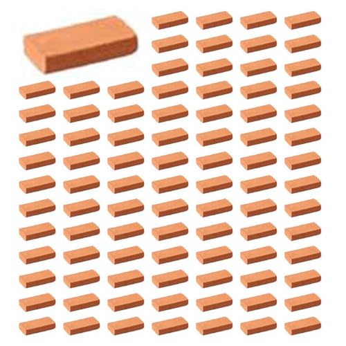 MQODLFP 1400 Stück Mini-Steine für die Landschaftsgestaltung, Miniaturziegel, Mauer, kleine Ziegel für Gartenteile, Maßstab 1:35 MQODLFP 1400 Stück Mini-Steine für die Landschaftsgestaltung, Miniaturziegel, Mauer, kleine Ziegel für Gartenteile, Maßstab 1:35 von MQODLFP