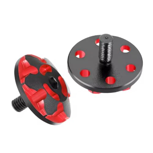 MQODLFP 2 Stück Metall M3 Heckflügeldichtung Befestigungsschrauben für 1/8/1/10 RC Auto Upgrade Teile Zubehör Stil A Schwarz Rot von MQODLFP