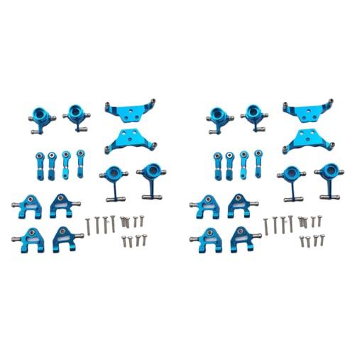 MQODLFP 2Satz Metall Verbesserte Teile Lenkung Cup Swing Arm Plate Set für P929 P939 K969 K979 K989 K999 1/28 RC Auto, Blau von MQODLFP