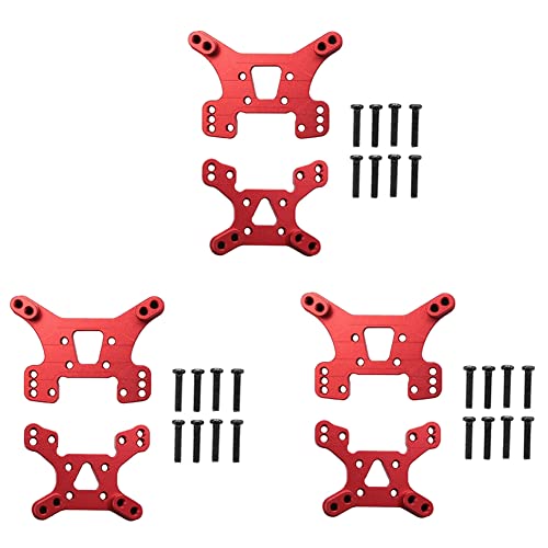 MQODLFP 3X 144001 Teil Shock Tower Board Set Vorne und Hinten Zubehör Teile für 144001 1/14 4WD RC Auto, Rot von MQODLFP