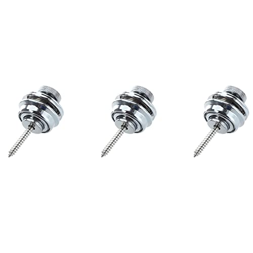MQODLFP 3X Kopf Chrom Straplock Strap Lock Fuer Elektrisch Gitarre von MQODLFP