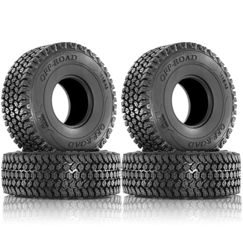 MQODLFP 4 STÜCKE 116mm 1,9 Gummireifen Radreifen für 1/10 RC Crawler Auto Axial SCX10 II III 90046 TRX4 D90 Redcat von MQODLFP