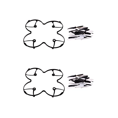 MQODLFP 40 Teilesatz Propellerblätter mit Helices SchutzhÜLle FÜR X4 H107 H107C H107D Quadcopter, Schwarz von MQODLFP