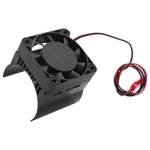 MQODLFP 42Mm Motor KüHlung LüFter KüHlköRper KüHlung für 1/10 E- E- Summit Arrma 1/8 Kraton Talion RC Auto,Schwarz von MQODLFP
