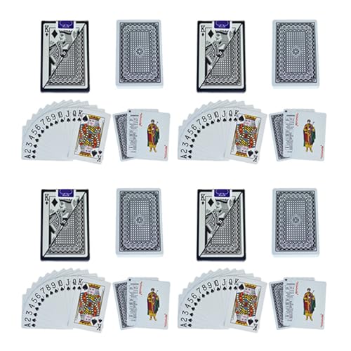 MQODLFP 4X Multiplayer Spiel Karte Kreativ Box Verpackt wasserdichte Spiel Karten Kunststoff Dauerhaft Poker Zauber Tricks Werkzeug, Schwarz von MQODLFP
