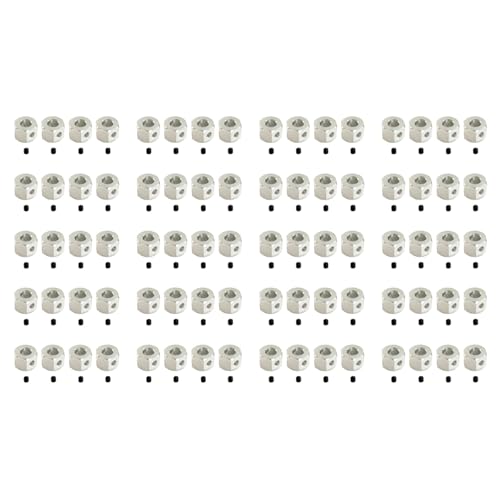 MQODLFP 80 STÜCKE 5 mm Bis 12 mm Metall Kombinierer Rad Naben Sechskant Adapter für D12 C14 C24 B14 B16 MN D90 D91 RC Auto Upgrade Teile, Silber von MQODLFP