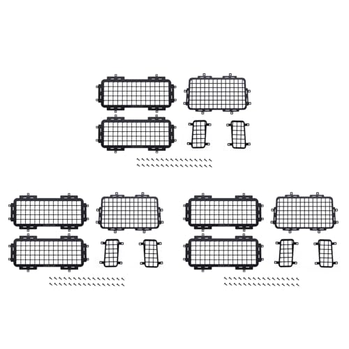 MQODLFP 9x für MN D90 D99S MN99S 1/12 RC Auto Upgrade Teile Rückseite Metall Stereoskopische Fenster Mesh Schutznetz Zubehör von MQODLFP