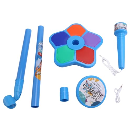 MQODLFP Kindermikrofon mit Lichtständer-Spielzeug, Höhenverstellbares Mikrofon, Gehirntraining-Lernspielzeug, Geburtstagsgeschenk, Blau MQODLFP Kindermikrofon mit Lichtständer-Spielzeug, Höhenverstellbares Mikrofon, Gehirntraining-Lernspielzeug, Geburtstagsgeschenk, Blau von MQODLFP