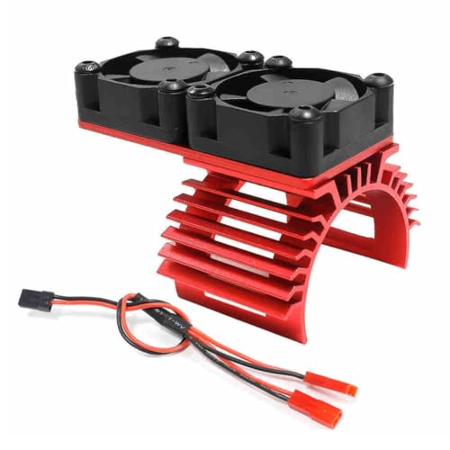 MQODLFP Motor-Doppelkühllüfter, Kühlkörper 380 540 550 3650 3660 Kühler 36 mm RC-Auto-Schiffsteil von MQODLFP
