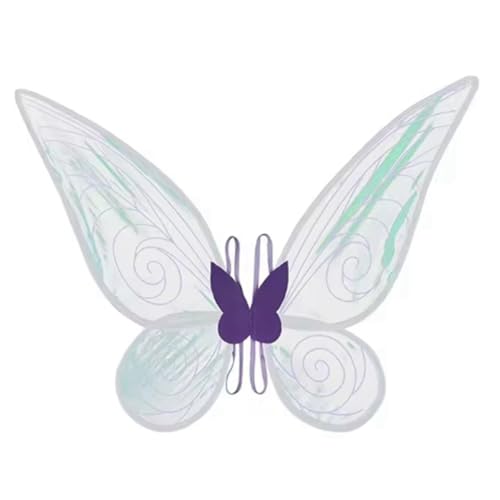 MQODLFP Schmetterlings-Feenflügel-Kostüm für Damen und Mädchen, Funkelnder Prinzessinnen-Engelsflügel für Halloween, Cosplay-Kostüm, Lila MQODLFP Schmetterlings-Feenflügel-Kostüm für Damen und Mädchen, Funkelnder Prinzessinnen-Engelsflügel für Halloween, Cosplay-Kostüm, Lila von MQODLFP