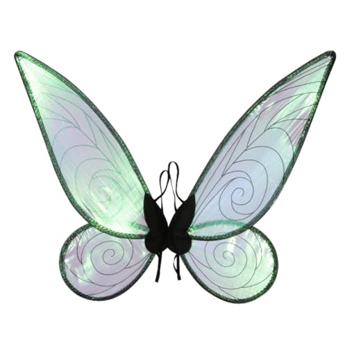 MQODLFP Schmetterlings-Feenflügel-Kostüm für Damen und Mädchen, Funkelnder Prinzessinnen-Engelsflügel für Halloween, Cosplay-Kostüm, Schwarz MQODLFP Schmetterlings-Feenflügel-Kostüm für Damen und Mädchen, Funkelnder Prinzessinnen-Engelsflügel für Halloween, Cosplay-Kostüm, Schwarz von MQODLFP