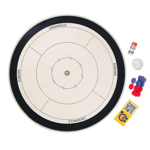 Crokinole Europe Brettspiel Lite Starter-Set | Turnierbrett mit 67 cm Spielfläche, 26 Spielscheiben, Carrom-Pulver | Gesellschaftsspiel für die ganze familienspiele Crokinole Europe Brettspiel Lite Starter-Set | Turnierbrett mit 67 cm Spielfläche, 26 Spielscheiben, Carrom-Pulver | Gesellschaftsspiel für die ganze familienspiele von MR. CROKI.EU