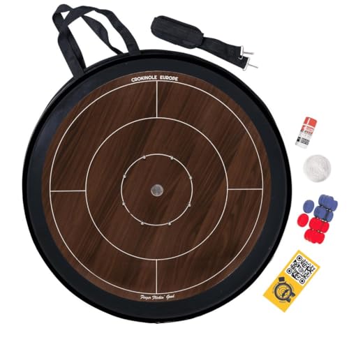 Crokinole Europe Crokinole Brettspiel Dark Pack | Turnierbrett, 26 Spielscheiben, Carrom-Pulver, Tragetasche | Gesellschaftsspiel für die ganze Familie Crokinole Europe Crokinole Brettspiel Dark Pack | Turnierbrett, 26 Spielscheiben, Carrom-Pulver, Tragetasche | Gesellschaftsspiel für die ganze Familie von MR. CROKI.EU