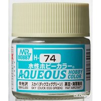 MR HOBBY - GUNZE H-074 Mr Hobby -Gunze Aqueous Hobby Colors (10 ml) Sky (Duck Egg Green) [30 von MR. HOBBY