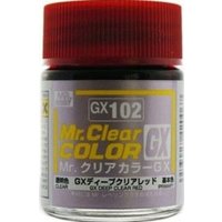 MR. HOBBY GX-102 Mr. Clear Color GX (18 ml) Deep Clear Red von MR. HOBBY