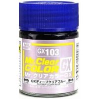 MR. HOBBY GX-103 Mr. Clear Color GX (18 ml) Deep Clear Blue von MR. HOBBY