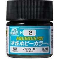 MR. HOBBY H-002 Aqueous Hobby Colors (10 ml) Black von MR. HOBBY