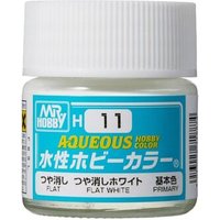 MR. HOBBY H-011 Aqueous Hobby Colors (10 ml) Flat White von MR. HOBBY