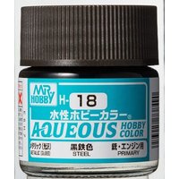 MR. HOBBY H-018 Aqueous Hobby Colors (10 ml) Steel von MR. HOBBY