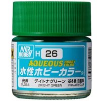 MR. HOBBY H-026 Aqueous Hobby Colors (10 ml) Brigth Green von MR. HOBBY