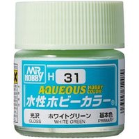 MR. HOBBY H-031 Aqueous Hobby Colors (10 ml) White Green von MR. HOBBY