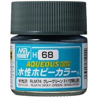 MR. HOBBY H-068 Aqueous Hobby Colors (10 ml) RLM74 Dark Gray von MR. HOBBY