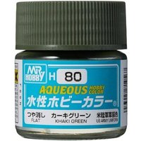 MR. HOBBY H-080 Aqueous Hobby Colors (10 ml) Khaki Green von MR. HOBBY