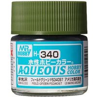 MR. HOBBY H-340 Aqueous Hobby Colors (10 ml) Field Green FS34097 von MR. HOBBY