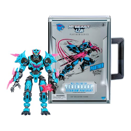 MRBEAST LAB Platinum Series 16,5 cm Panther Battle Titan Sammelfigur, extreme Details, Premium-Verpackung, 35 Gelenkpunkte, werden Sie einen legendären Titan-Panther entdecken? von MRBEAST LAB
