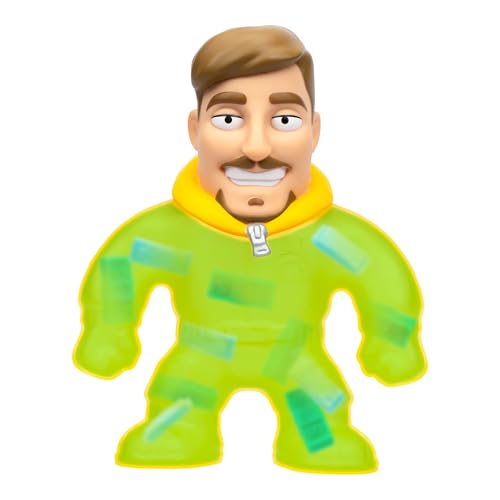 MRBEAST LAB Eigene Dehnbare MrBeast-Figur mit Schleimfüllung erschaffen mit der Kreationen-Station, 3 einzigartige Schleimfüllungen, Actionfigur Immer Wieder mischen, befüllen und erschaffen von MRBEAST LAB